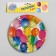 Disposable paper plate "balloons" (set 6 pcs) 18 cm