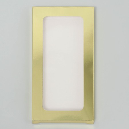 Gold chocolate box, with a window, 17 x 8.5 x 1.5 cm-2