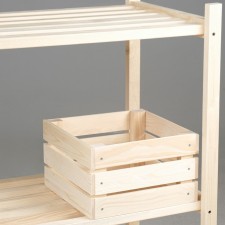Box wooden box for racks with a depth of 25x25x15 cm
