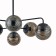 Lamp on the ESCADA rod, 646/6P. 6x60W, e27, 680x680x420 mm, black color