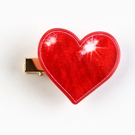 Hair hairpin -spinning "heart", 3.5 x 3 cm-1