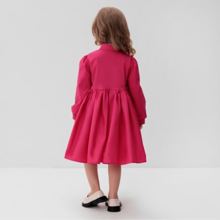 Платье для девочки MINAKU: Cotton collection цвет фуксия, рост 122-3