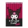 Notepad A6, 60 sheets in a cage on the crest of Kuromi, covers cellulose cardboard, OFSET block