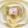 Satin tape, 25 mm × 23 ± 1 m, golden color No. 204