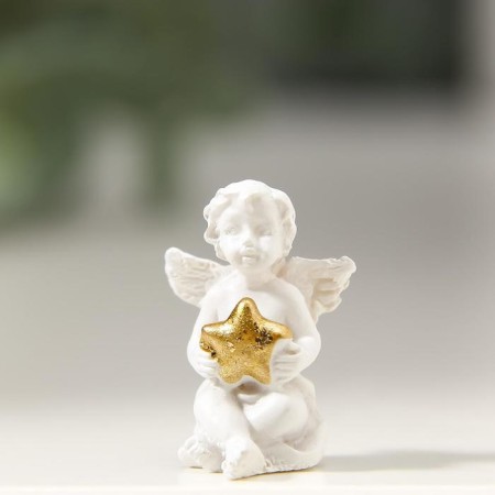 Polystone souvenir "Snowthrough angel with a golden stars" mix 2.4x1.2x0.9 cm-1