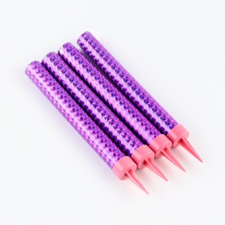 Candles Fountains for the Cake "Pink Sparks", 12 cm, 30 seconds, pink flame, 4 pcs-7