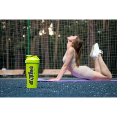 Sports shaker "Ochudem Shaker", metal, green, 600 ml-3