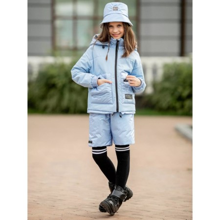 Jacket for girls, height 140 cm, blue color-3