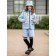 Jacket for girls, height 140 cm, blue color