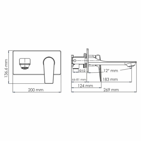 Wasserkraft 5530 shell mixer, single, built -in, gold-3