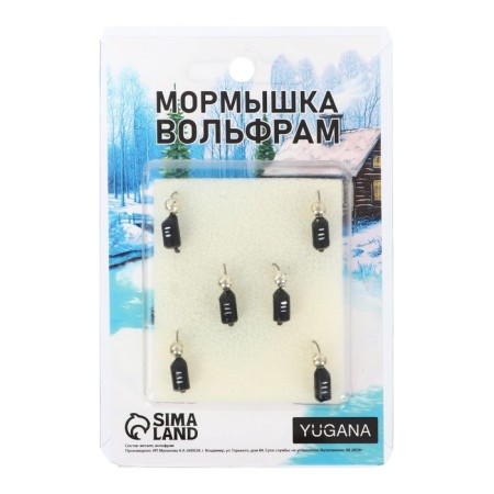 Mormyshka column black, white stripes + ball silver, weight 1.8 g-3