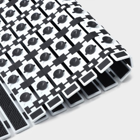 The rug is anti -slip into a bath on suction suvanna, 40 × 68 cm, black color-4