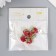Decor for creativity plastic "Strawberry with a loop" set 5 pcs 1x1.4 cm