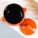 Ceramic Pikanto baking pot 0.65l / 12.5x11.5cm, orange strip