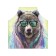Apron of a kitchen with a photo print "Bear with glasses", adjustable, size OS