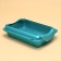 A medium toilet with an side and a mesh of 36 x 26 x 9 cm, tray+grid+side turquoise
