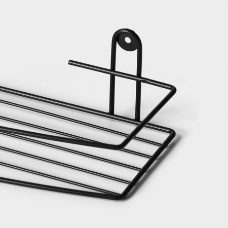 Bath shelf straight, 34 × 11.5 × 4.5 cm, black color-1