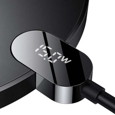 Wireless charger Baseus Gen 2, 2 A, 15W, display, black-6