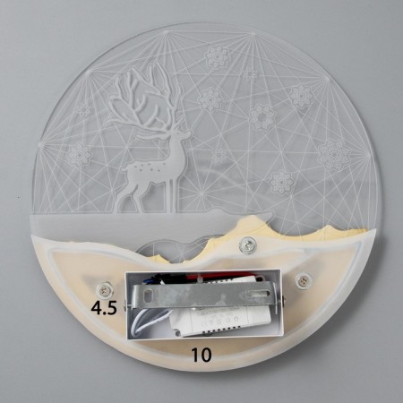Bra "Snow Territory" LED 20W 4000k gold 24x24x4 cm-6