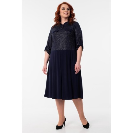 Women's dress, size 62, blue color-5