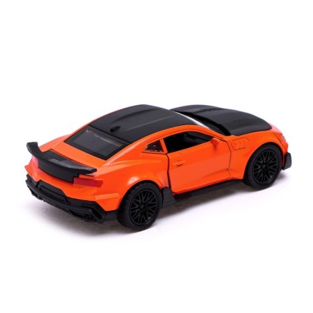 Metal Sport machine, inertia, doors, trunk, orange color open-3