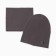 Set for a boy (snood and hat), dark gray color, size 46-50