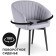 Montshau stool on a metal frame spinning, metal/velor, black/gray 60x53x83 cm