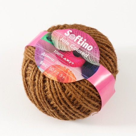 Yarn 100% juts "Softino Jute Colored" 50m ± 2m nut 50 g-1