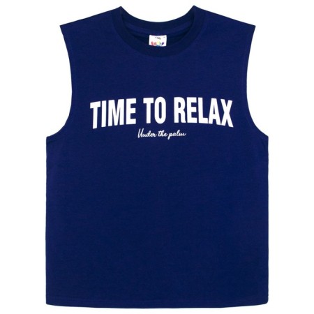 T-shirt for a boy, height 176 cm, dark blue color-3