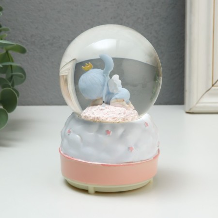 Souvenir Polystone Water Ballion Music, Light "Sleeping Angel" MIX 8x8x12 cm-5