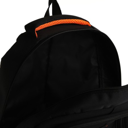 Youth backpack on a zipper, 4 pockets, black color/orange-5