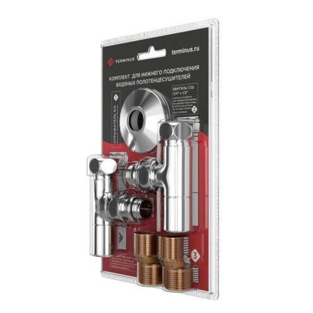 A kit for connecting a Terminus heated towel rail, 3/4 "x1/2", round handle-1