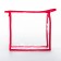 Lightning cosmetic bag, red/transparent color