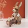 Decor "Bunny with a chicken in a cart" 10x30x27 cm