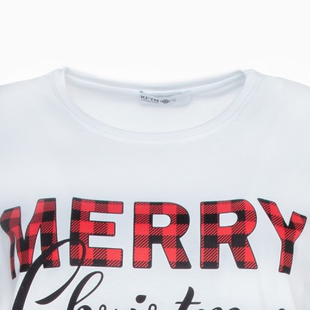 Women's T -shirt KAFTAN "Merry Christmas" p. 44-46, white-5