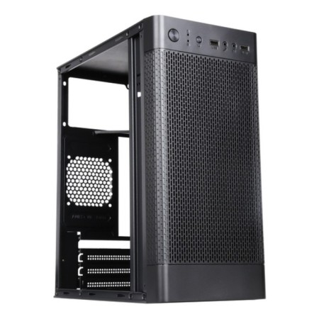 The ACCORD Q03B case is black without PSU MATX 2XUSB3.0 Audio-1
