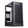 The ACCORD Q03B case is black without PSU MATX 2XUSB3.0 Audio