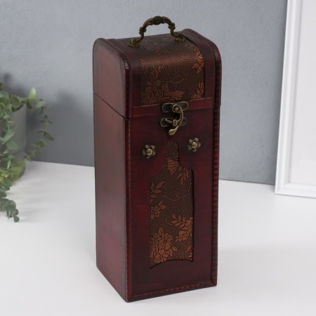 Casket Wood for a bottle "Flowering" 34x12x12.5 cm