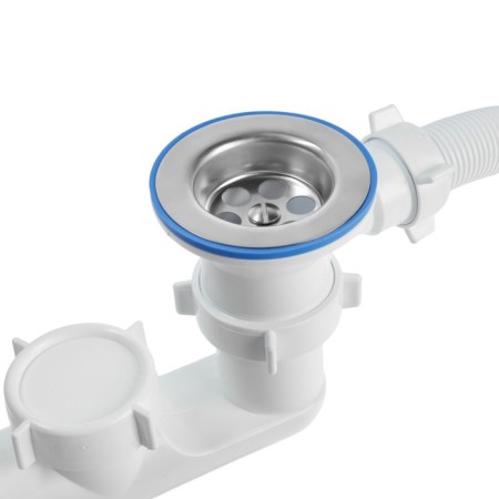 Siphon for the ORIO A-80089 bath, 1 1/2 "x40/50 mm, adjustable, overflow, with corrugated 40x40/50mm-1