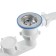 Siphon for the ORIO A-80089 bath, 1 1/2 "x40/50 mm, adjustable, overflow, with corrugated 40x40/50mm