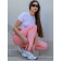 Women's ISee pants, size 48, pink color