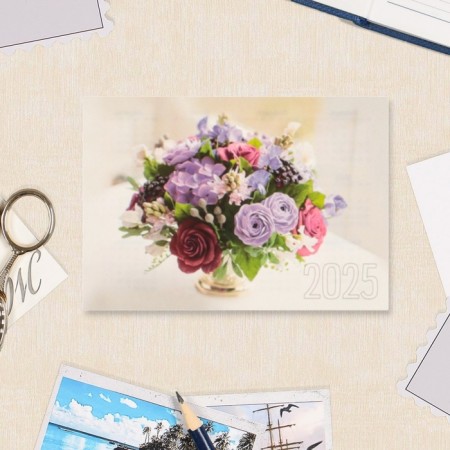 Pocket calendar "Flowers" 2025, 7 x 10 cm-1