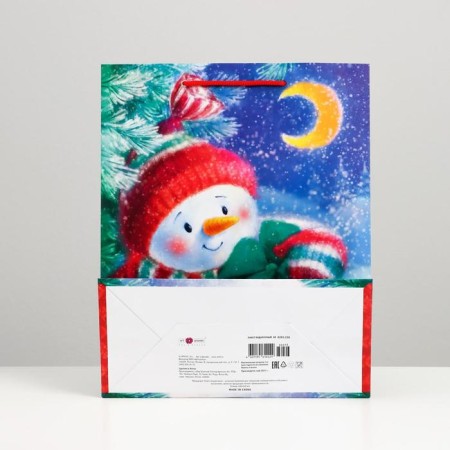 Gift package "Snowman with a gift", 26 x 32 x 12 cm-1