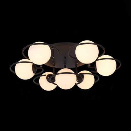 Ceiling EVOLUCE lamp. SL418.402.07. Galio. 7x60 watts, E27, 93x93x30 cm, black color-1