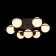Ceiling EVOLUCE lamp. SL418.402.07. Galio. 7x60 watts, E27, 93x93x30 cm, black color