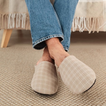 Male slippers, size 42-43, beige color-2