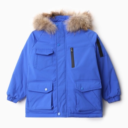 Winter jacket for boys, blue color, height 146-152 cm