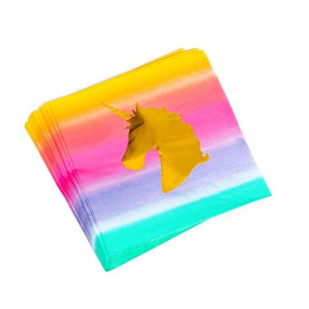 A set of paper utensils "Happy Birthday", unicorn-2