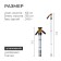 Sticks for Scandinavian walking online, telescopic, 3 sections, up to 135 cm, 2 pcs., Mix color