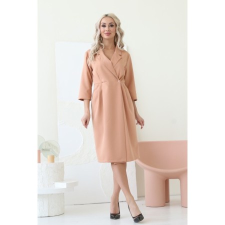 Female dress, size 56, beige color-15